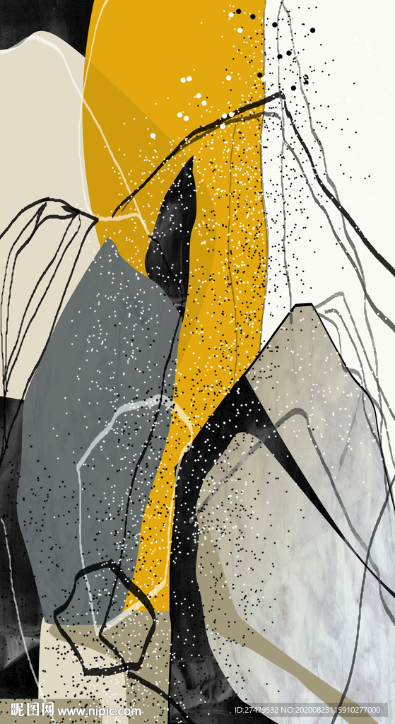 玄关晶瓷画抽象