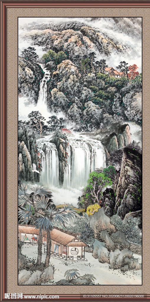 聚宝盆山水画