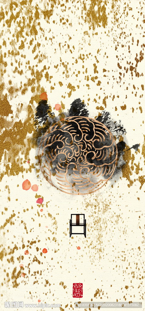 中国风无框画