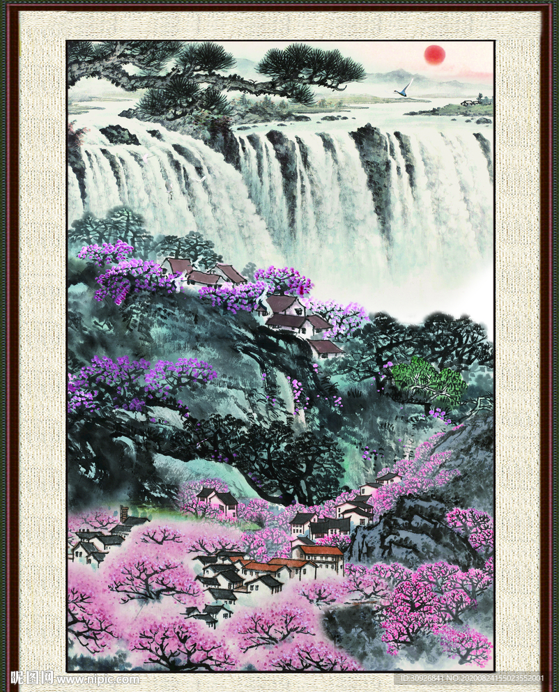 竖幅山水