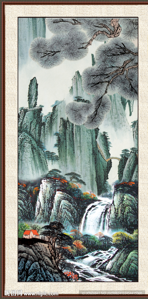 竖幅山水