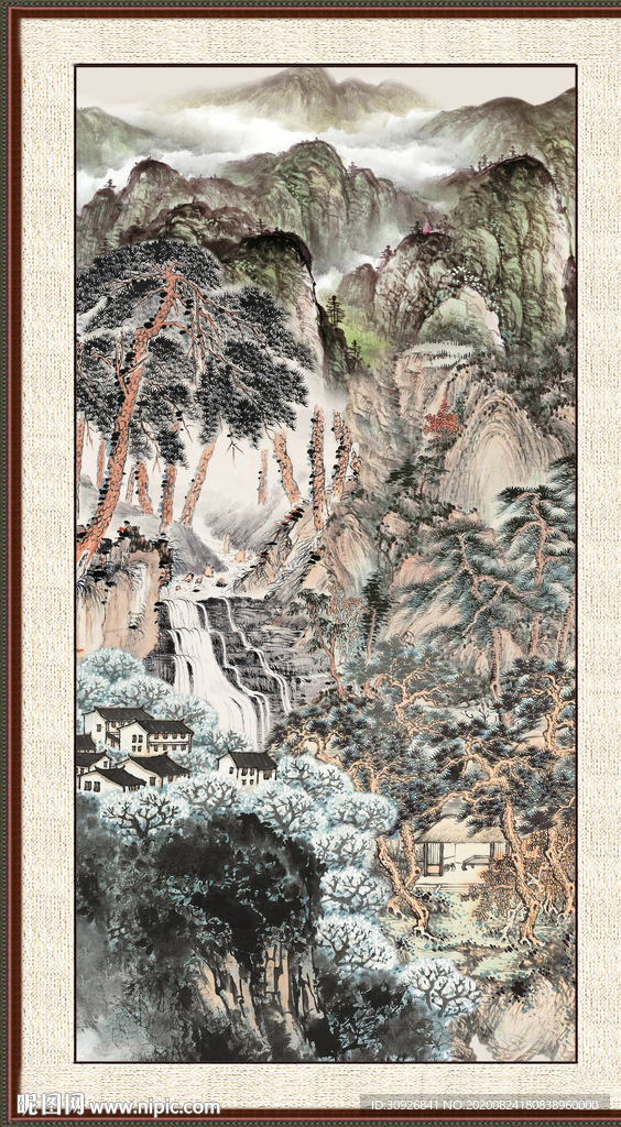 竖幅山水