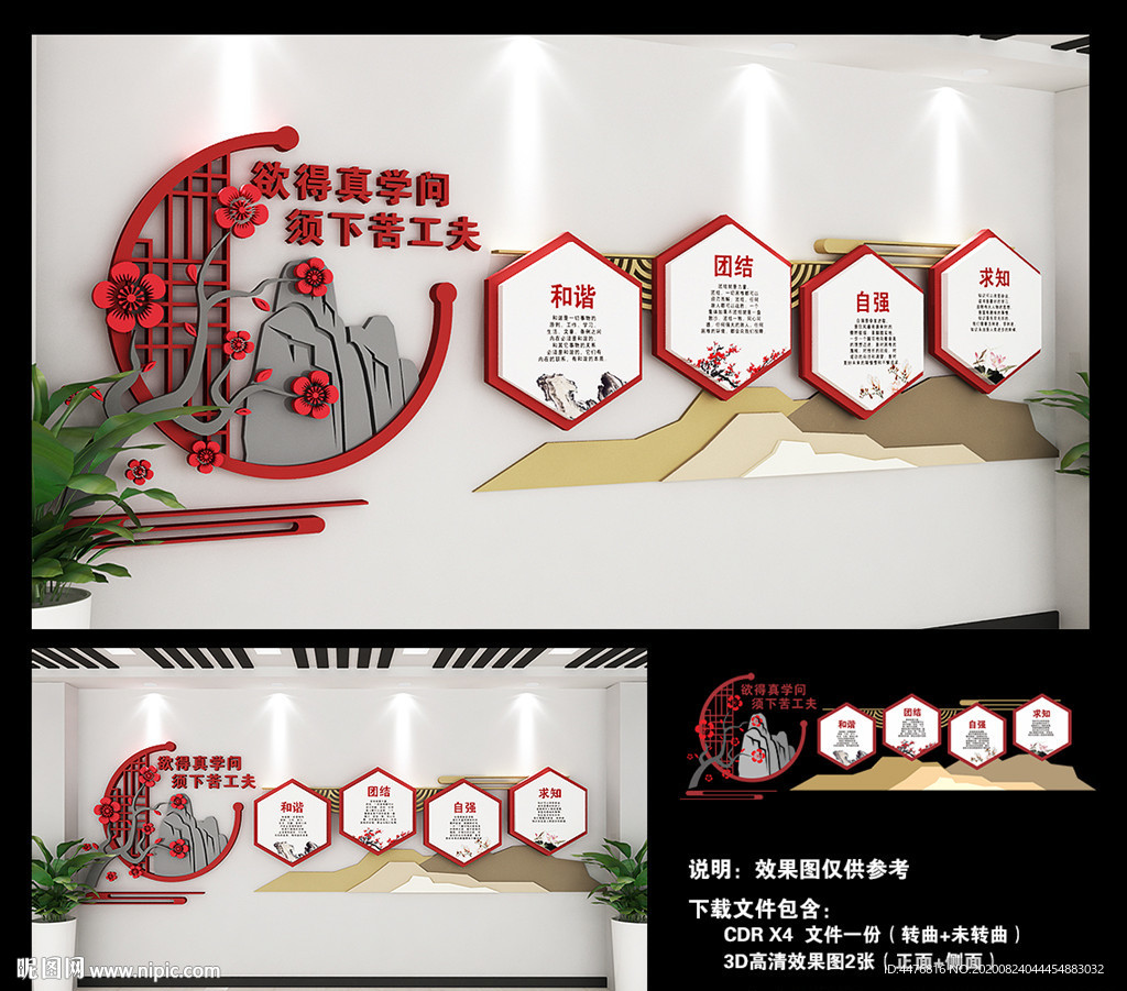图书室 校园文化墙