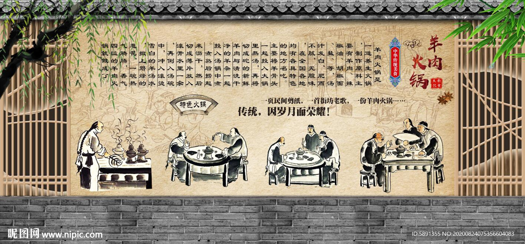 羊肉火锅 羊肉火锅背景墙