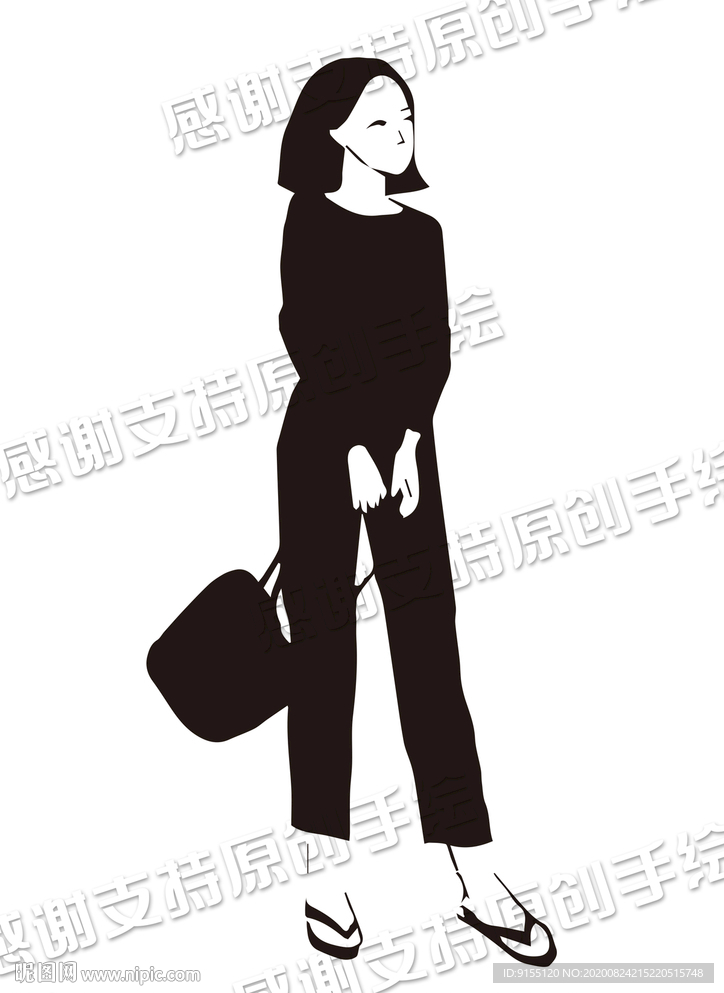 时尚女郎剪影