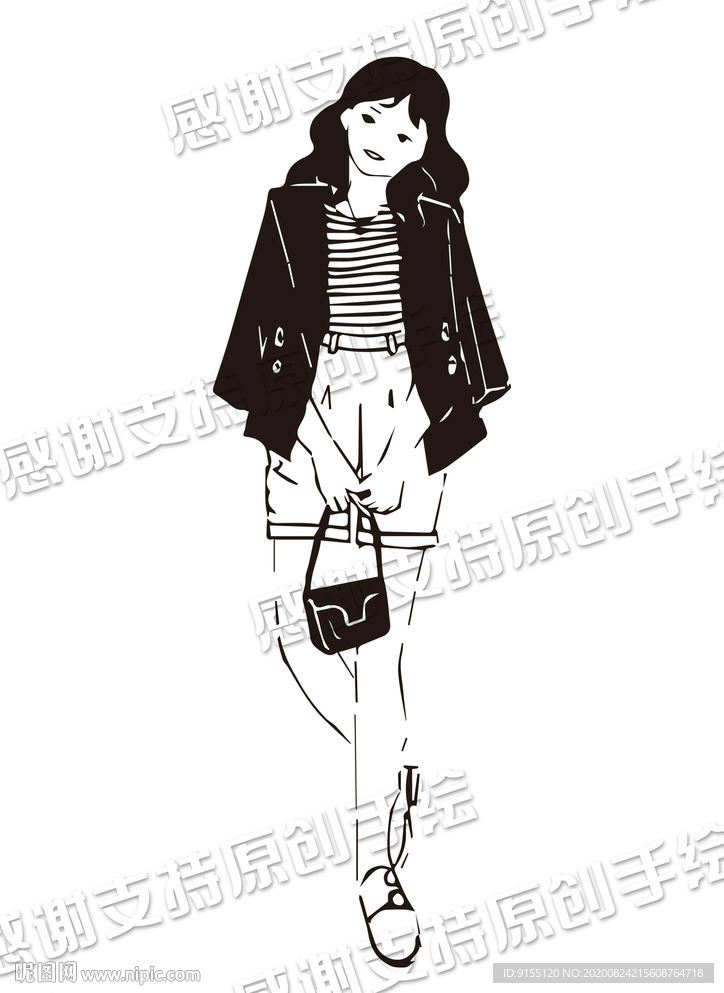 时尚女郎剪影