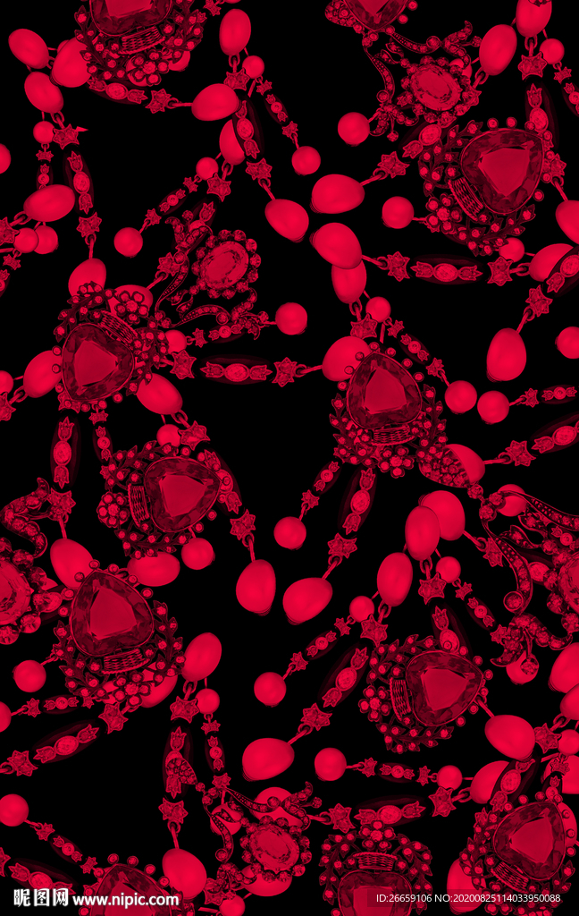 单色时尚数码印花花型