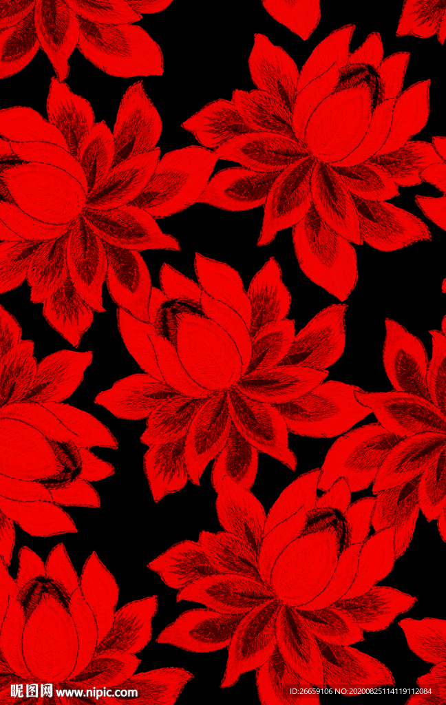 单色时尚数码印花花型