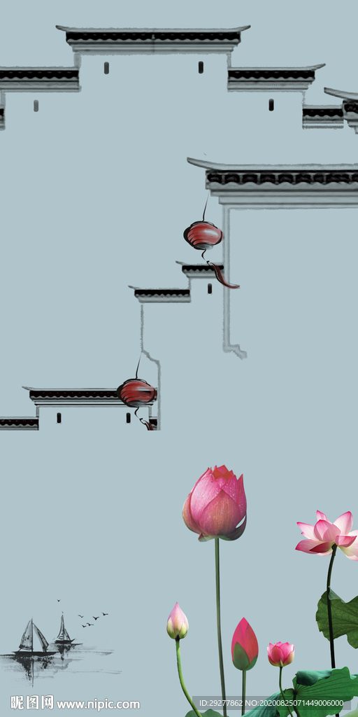 徽派玄关最新挂画 TIF分层