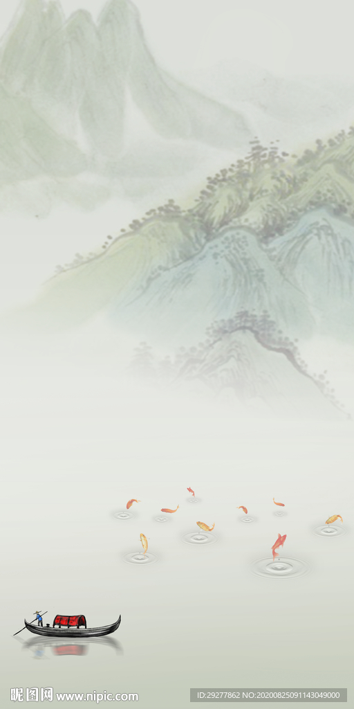 新中式玄关中式挂画 TIF分层