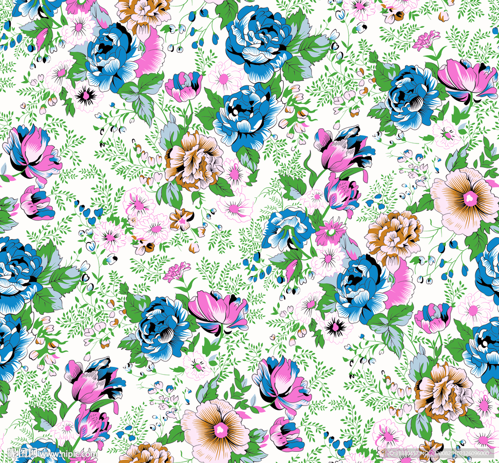 碎花 服装粉色花循环