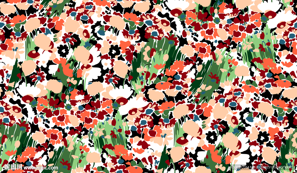 个性水彩满底花