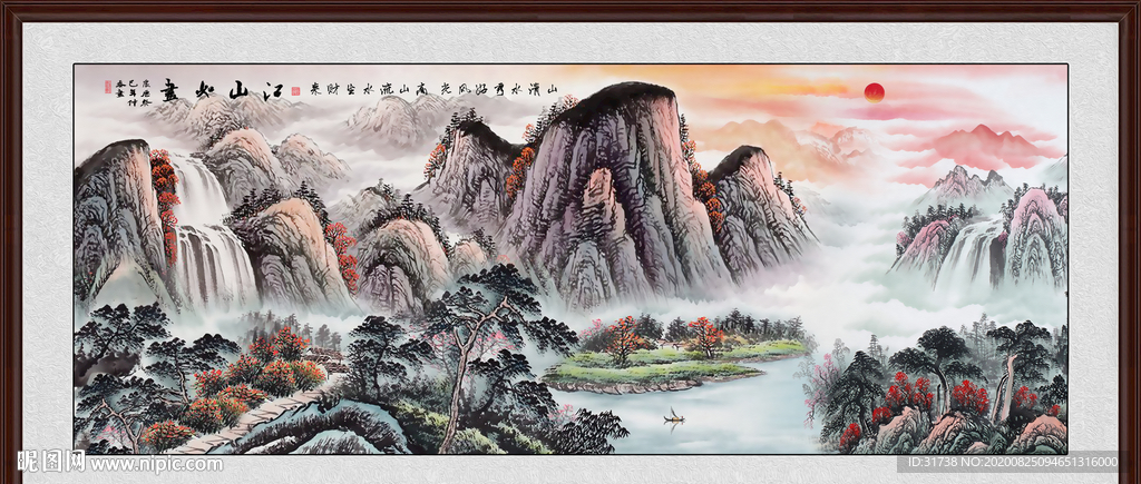 山水画 水墨山水画 意境山水画