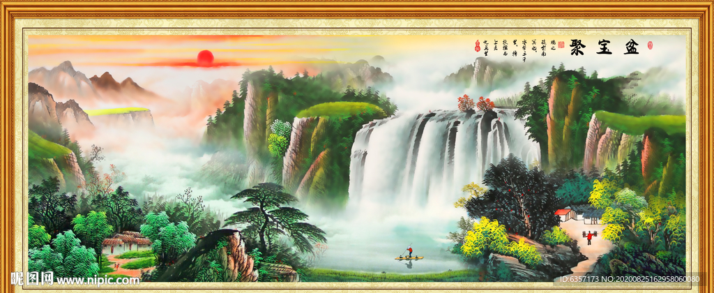 山水画 水墨山水画 意境山水画