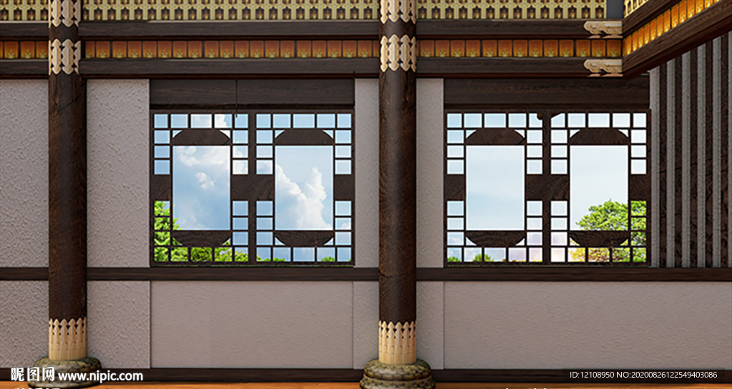 寺庙一侧