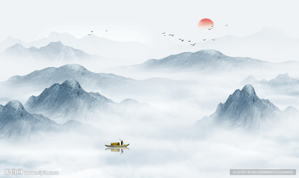 中式山水画