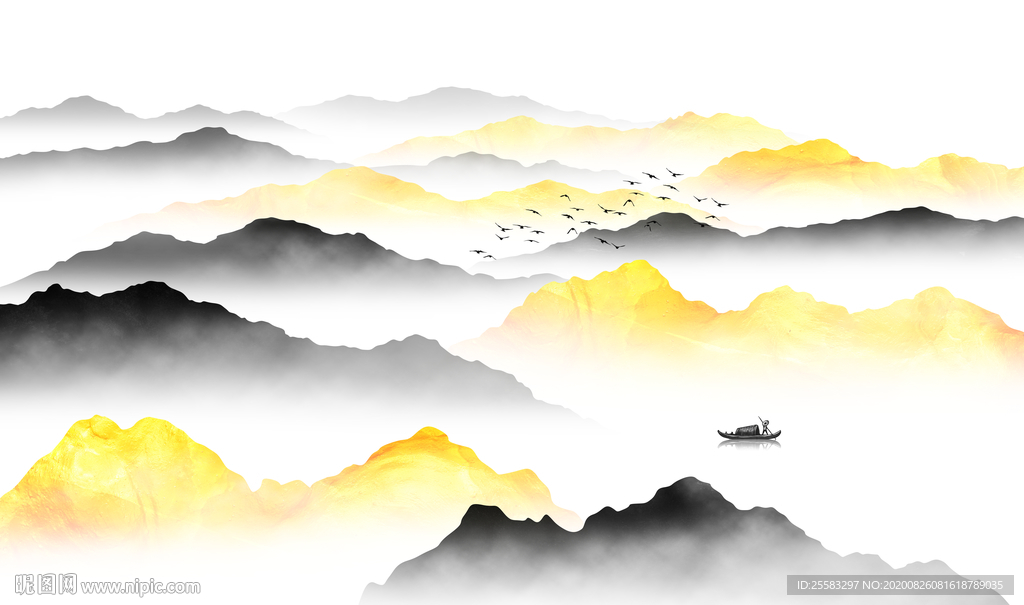 金色山水