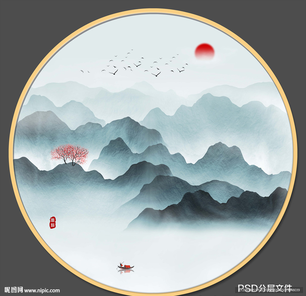 禅意水墨画