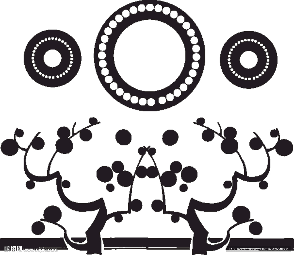 装饰画 墙面装饰 花的纹样 黑