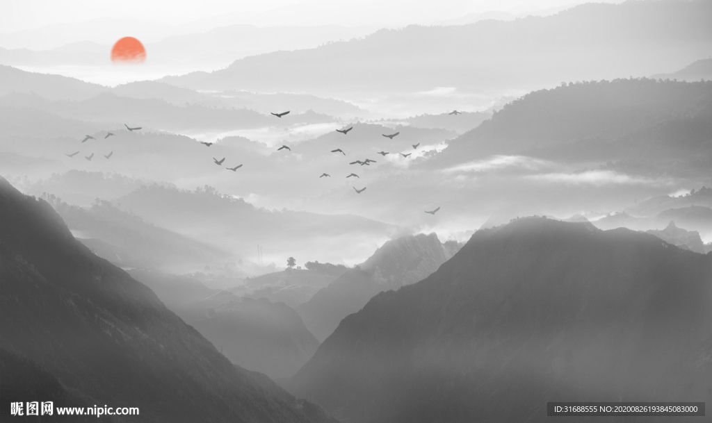 水墨山水画