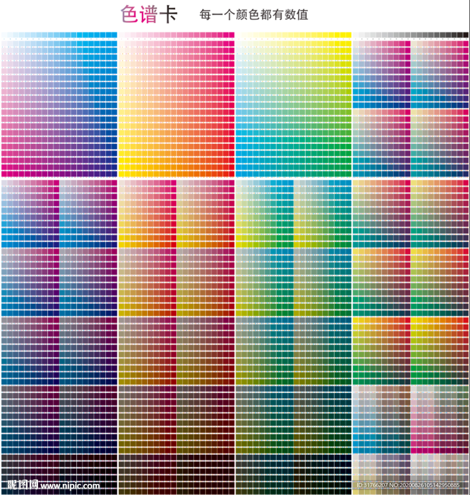 数码印花  色谱卡