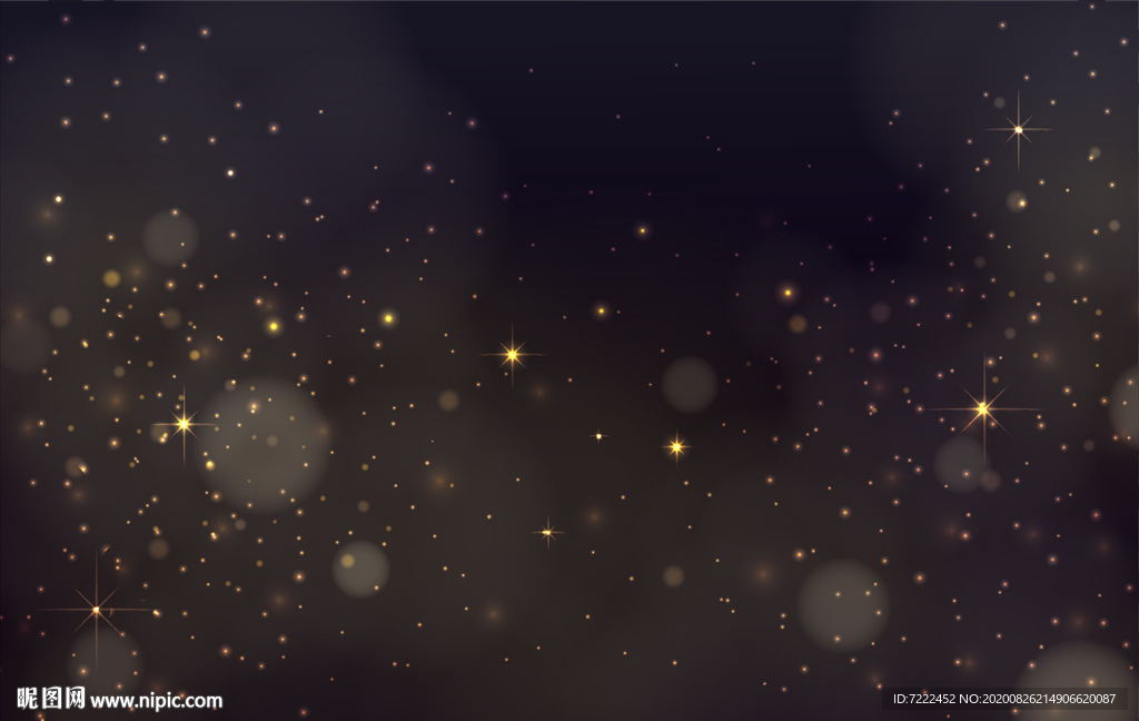 金色颗粒星空