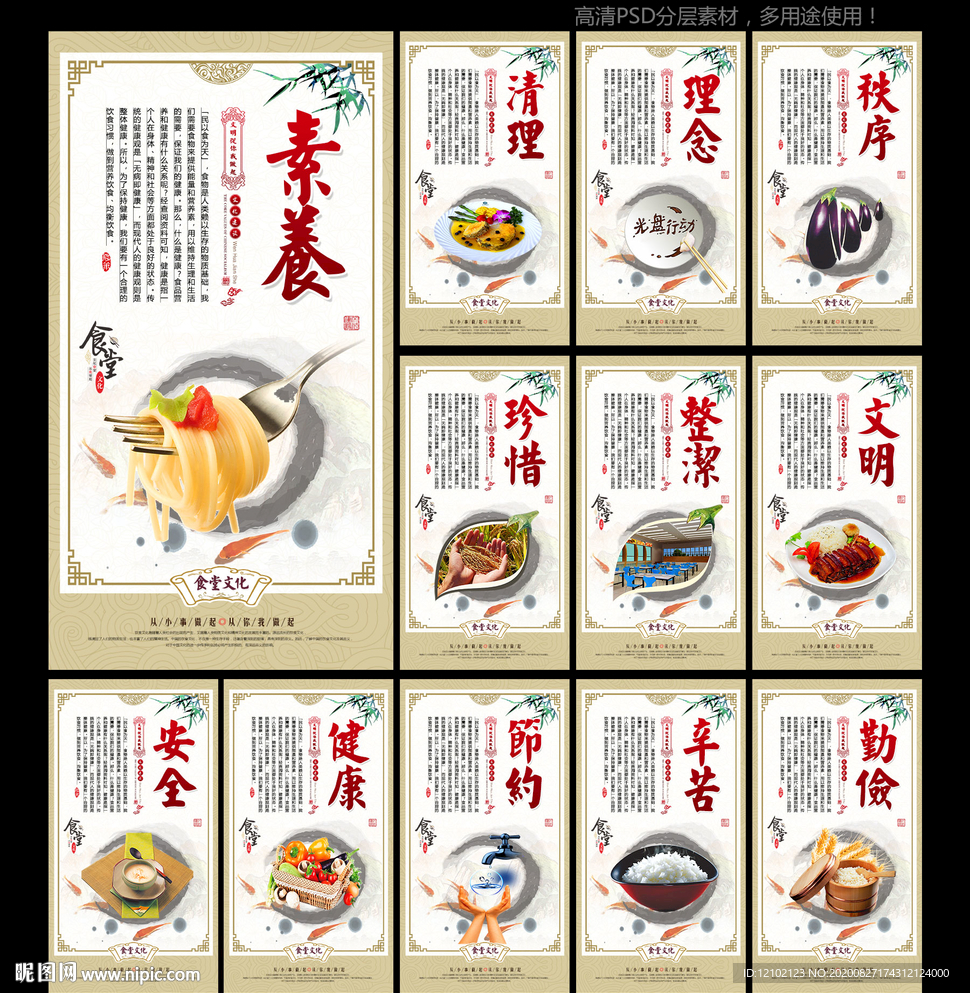 食堂文化 食堂标语 食堂展板