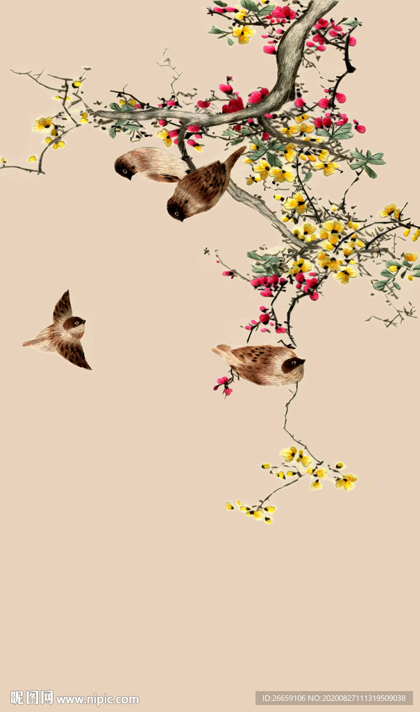 时尚女装数码印花定位花