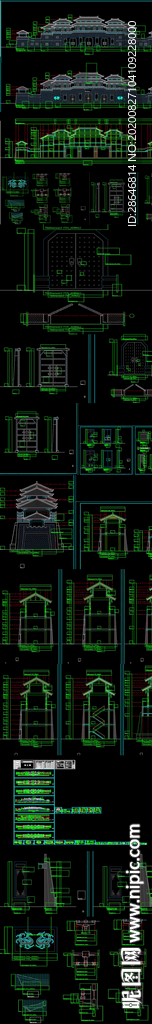 古代城门CAD施工图