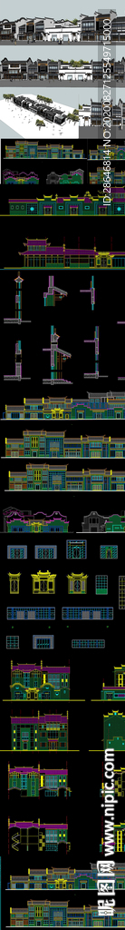 徽派建筑CAD施工图 效果