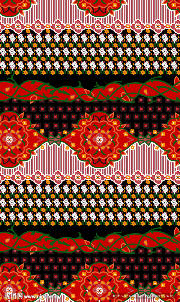个性条纹花边定位图