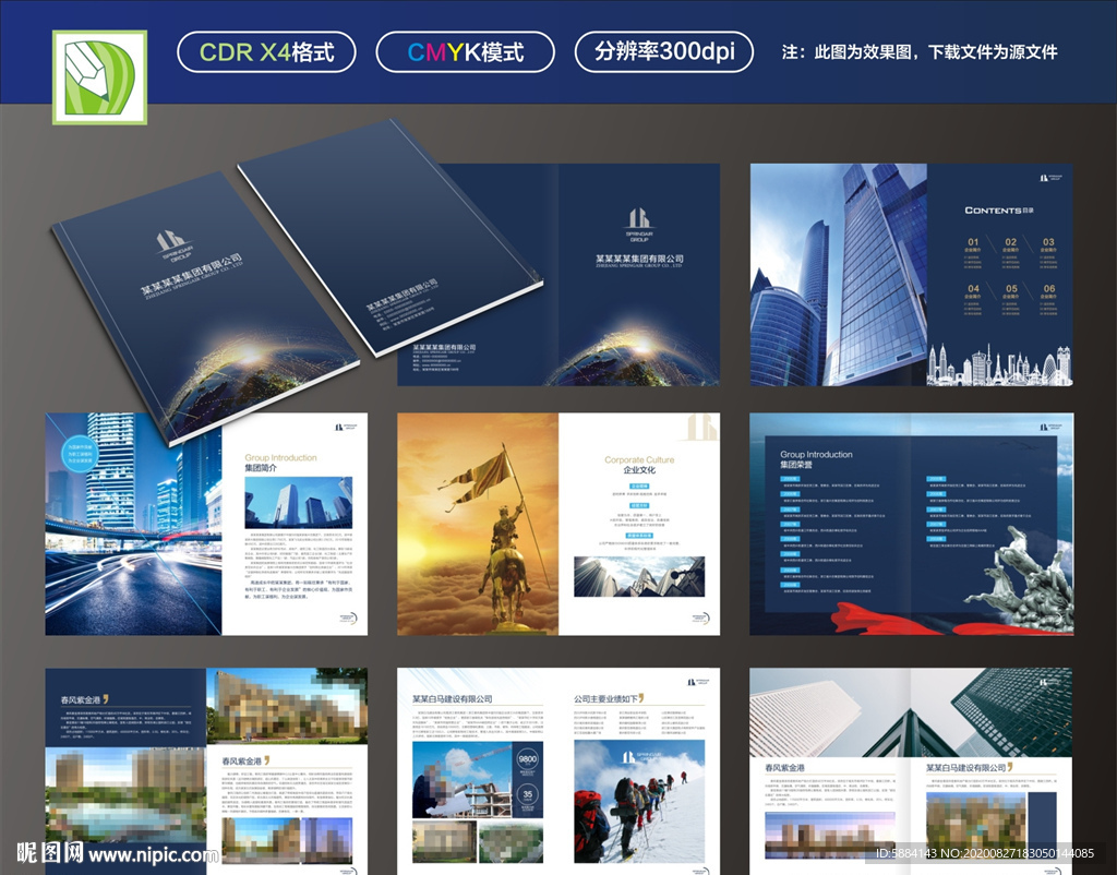 蓝色画册 房产画册 公司画册