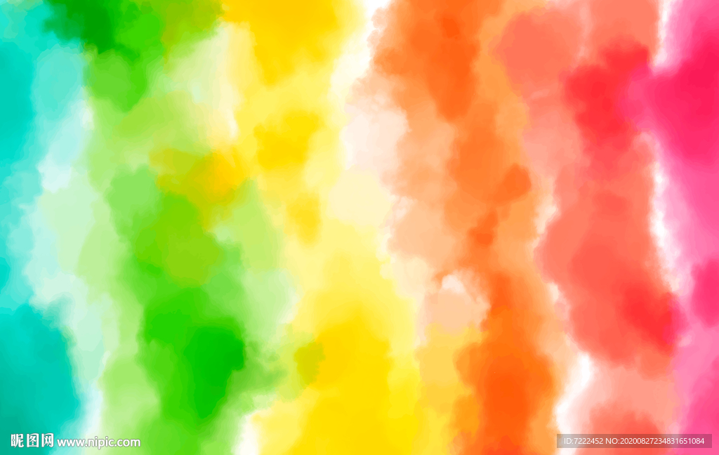 彩虹水彩背景