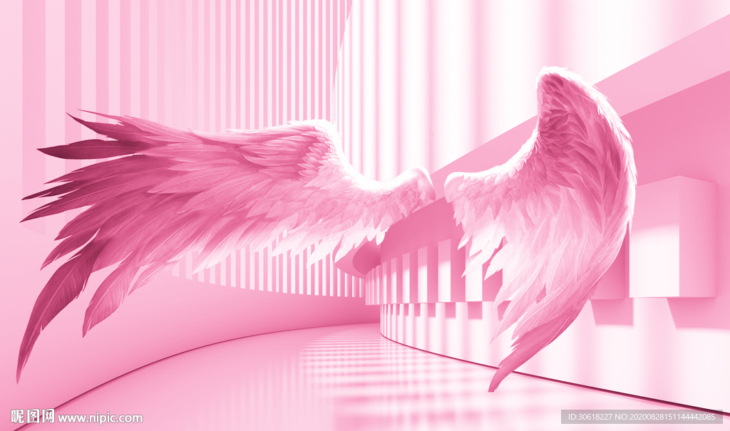 翅膀网红拍照背景墙