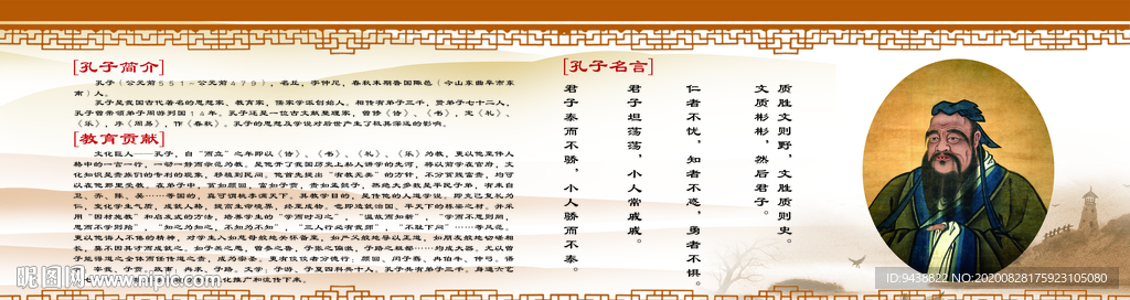 孔子展板