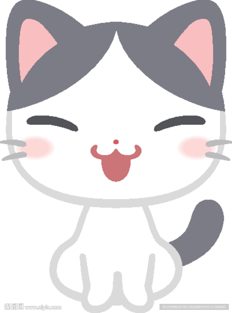 卡通猫插画图标