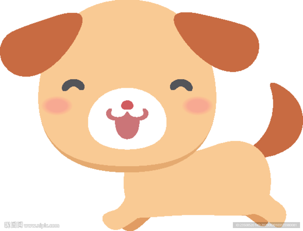 卡通狗插画图标