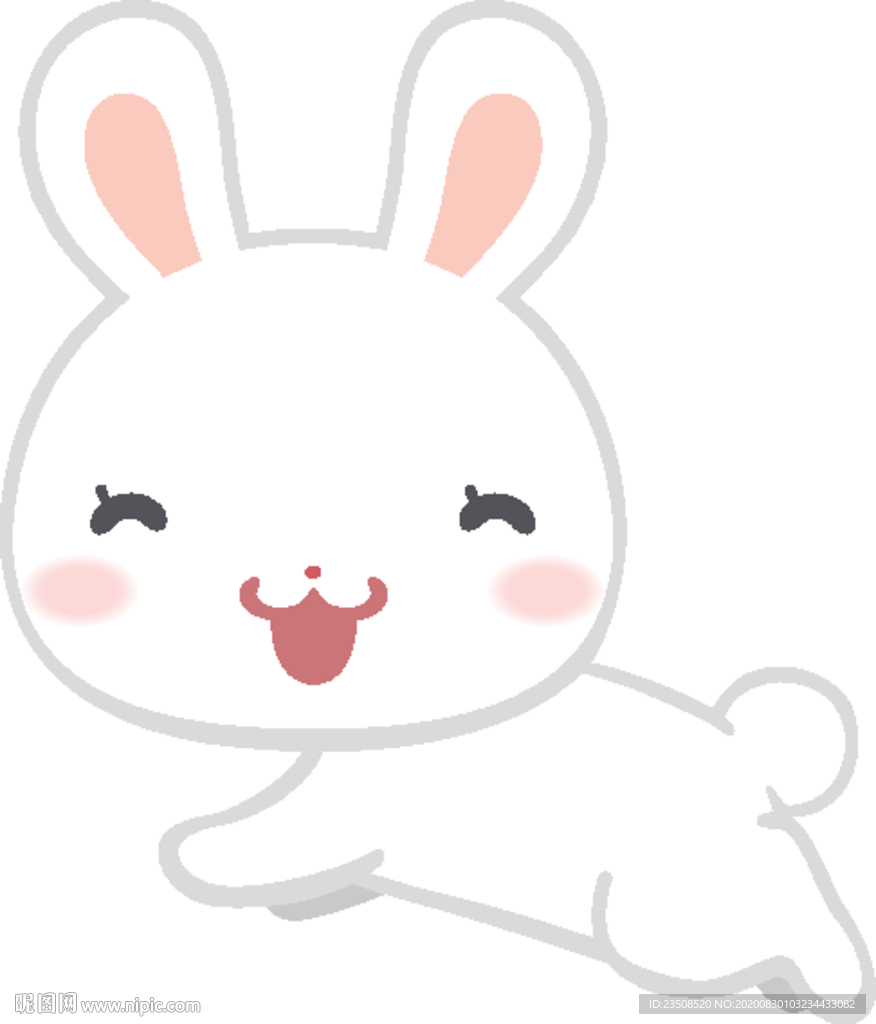 卡通小白兔插画图标