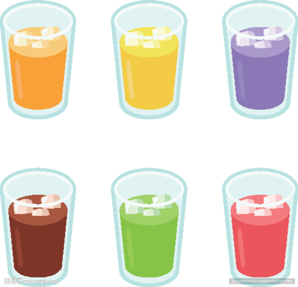 卡通饮料插画图标