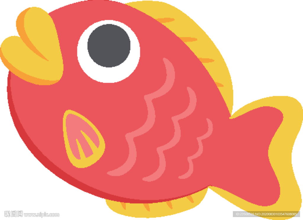 卡通锦鲤插画图标