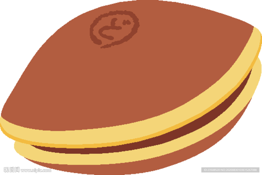 卡通铜锣烧插画图标