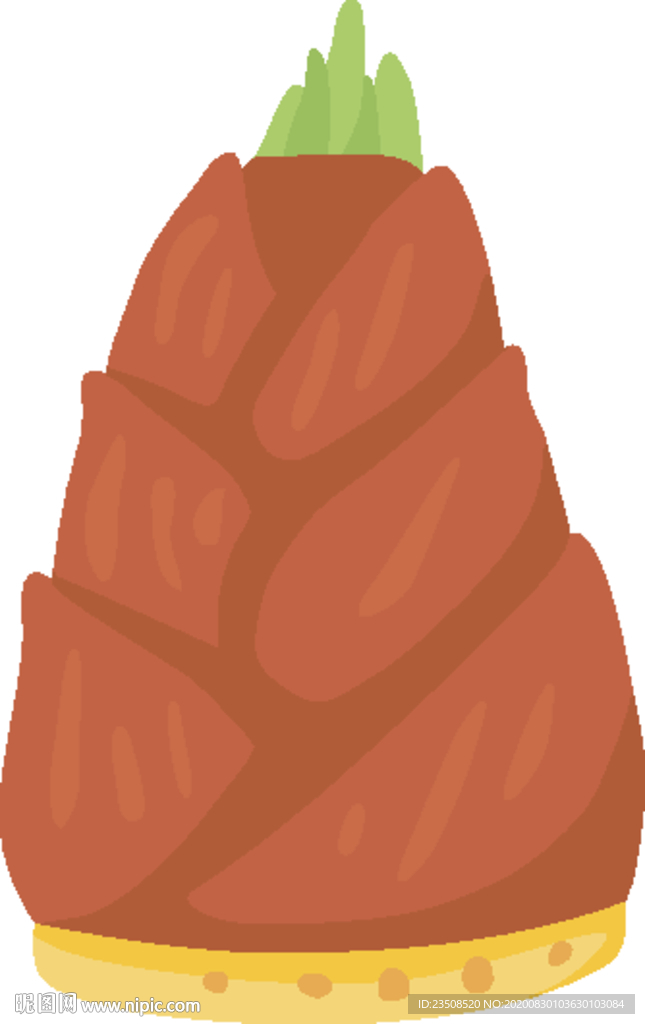 卡通竹笋插画图标