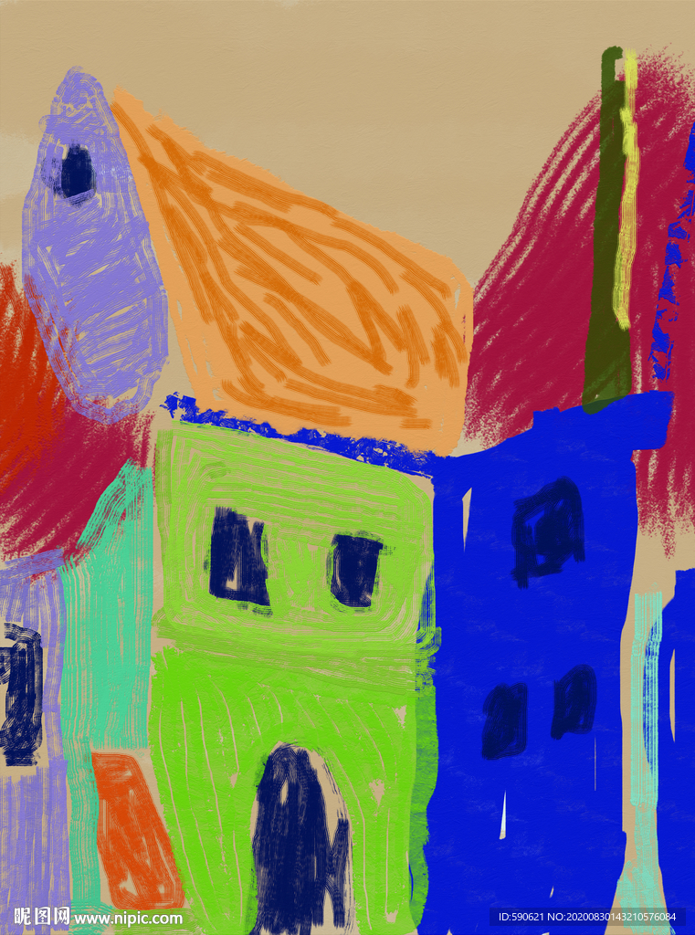 抽象油画