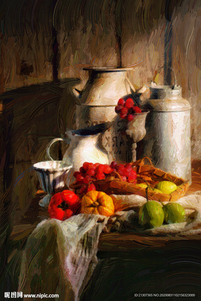 水果静物油画装饰画