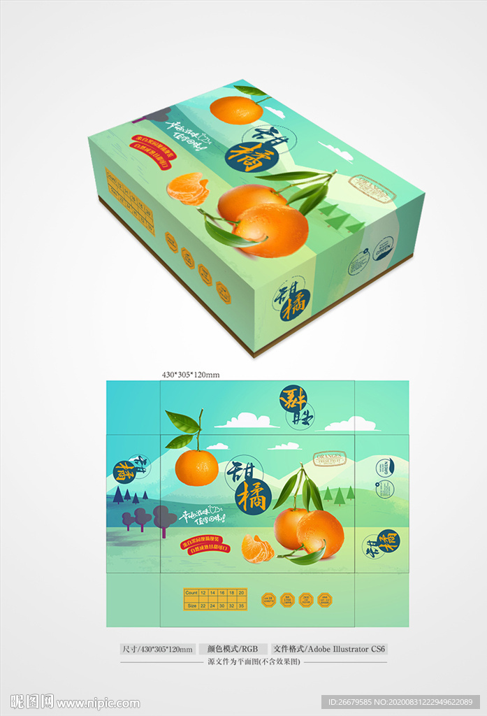 橘子包装 平面图