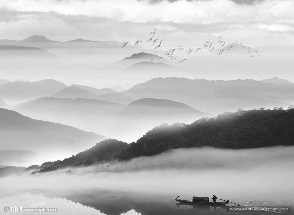 水墨山水画