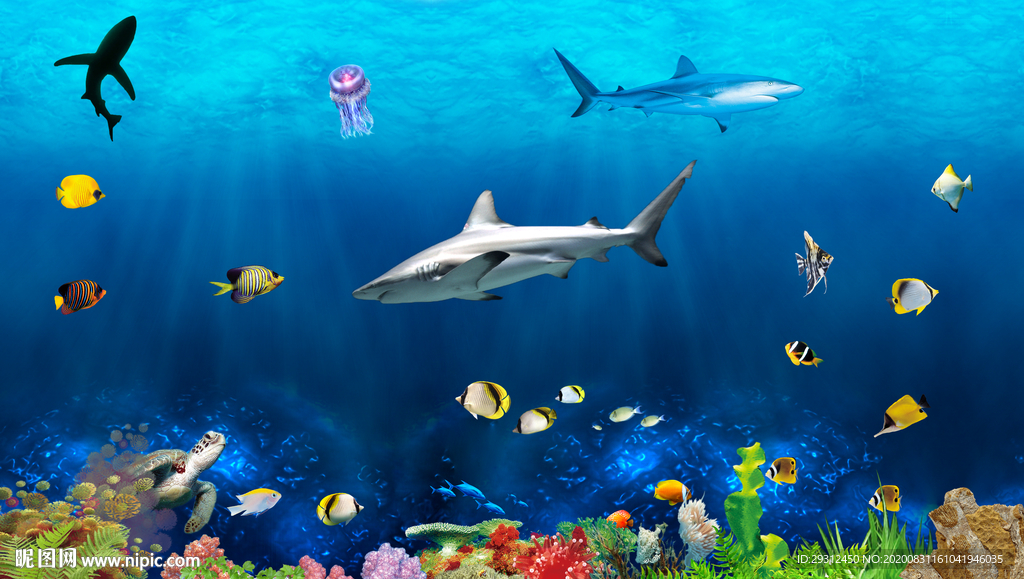 海底世界设计图 海洋生物 生物世界 设计图库 昵图网nipic Com