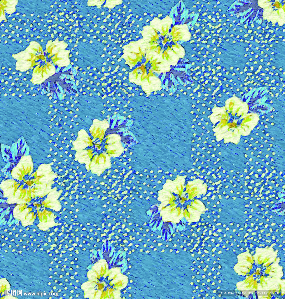 抽象格子花朵