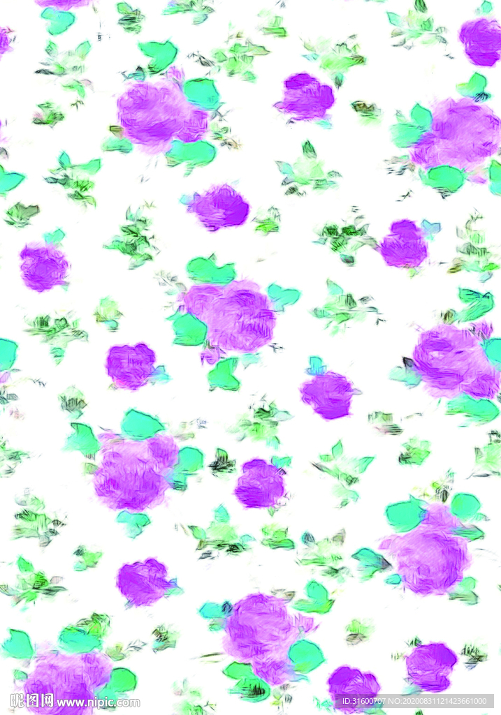 抽象水彩玫瑰花