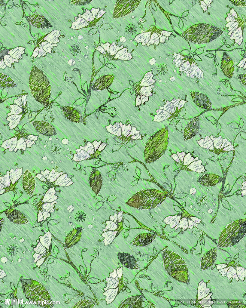 抽象泥点植物花